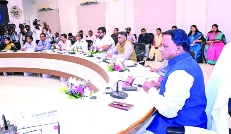 Gram Panchyat office building foundation stone by CM