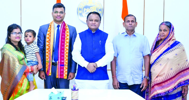 OAS topper Bubun Sahoo felicitated
