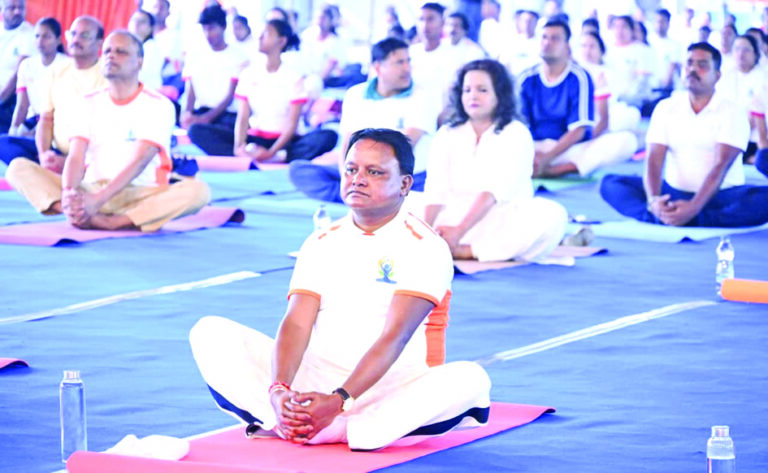 International Yoga Day observed at Kalinga Stadium